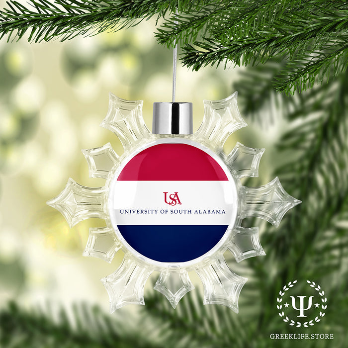 University of South Alabama Christmas Ornament - Snowflake