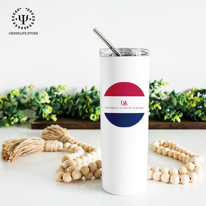 University of South Alabama Stainless Steel Skinny Tumbler 20 OZ