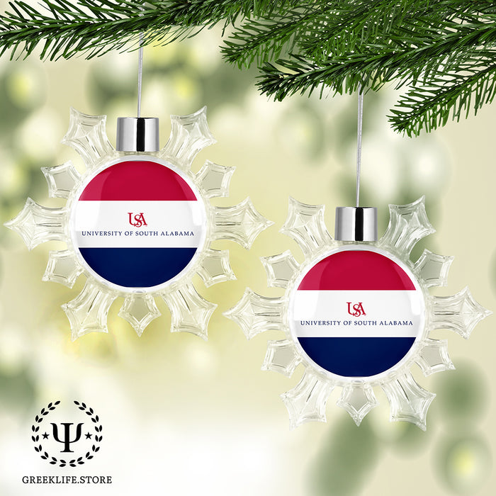 University of South Alabama Christmas Ornament - Snowflake
