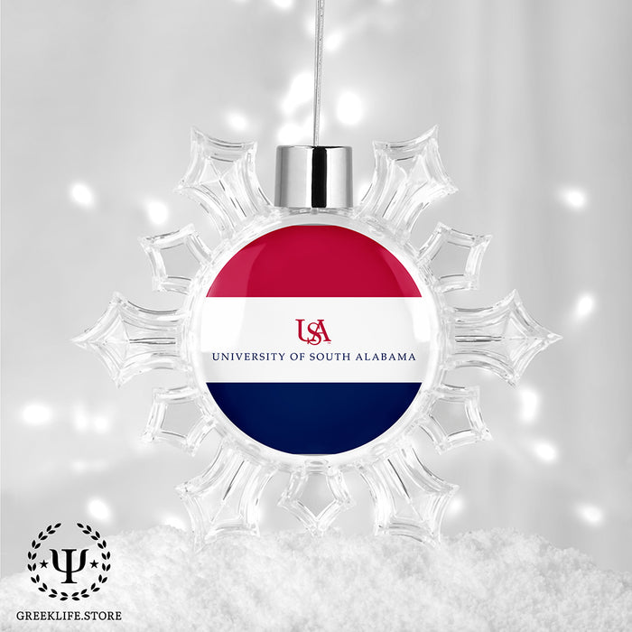 University of South Alabama Christmas Ornament - Snowflake