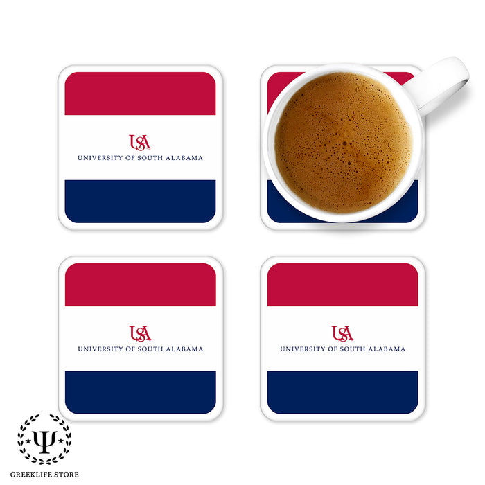 University of South Alabama Beverage Coasters Square (Set of 4)