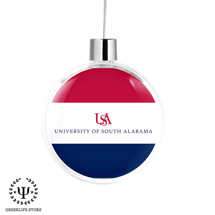 University of South Alabama Christmas Ornament Flat Round