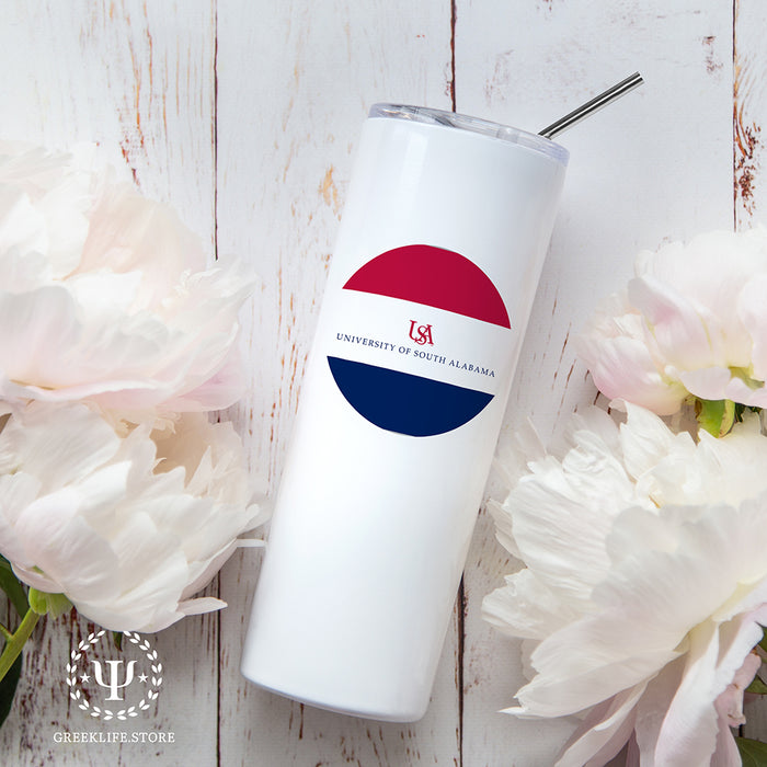 University of South Alabama Stainless Steel Skinny Tumbler 20 OZ