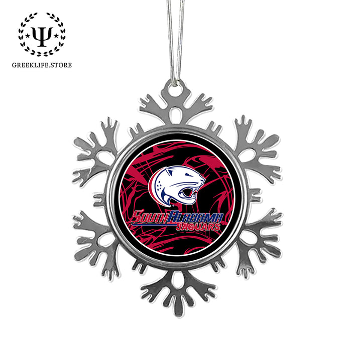 University of South Alabama Christmas Ornament - Snowflake Metal