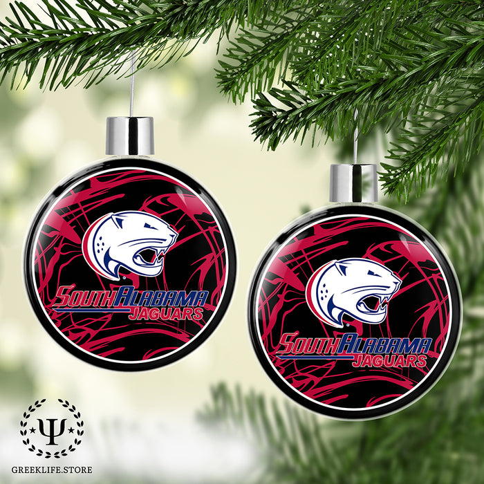 University of South Alabama Christmas Ornament Flat Round