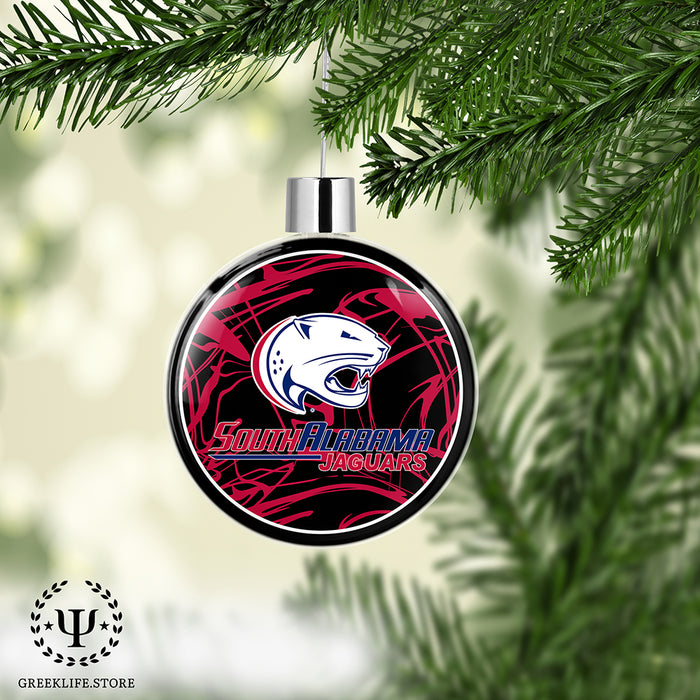 University of South Alabama Christmas Ornament Flat Round