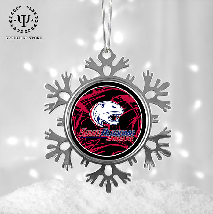 University of South Alabama Christmas Ornament - Snowflake Metal