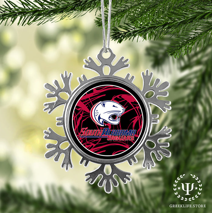 University of South Alabama Christmas Ornament - Snowflake Metal