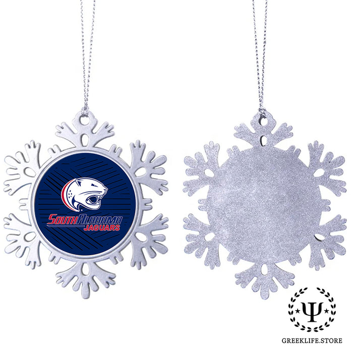 University of South Alabama Christmas Ornament - Snowflake Metal