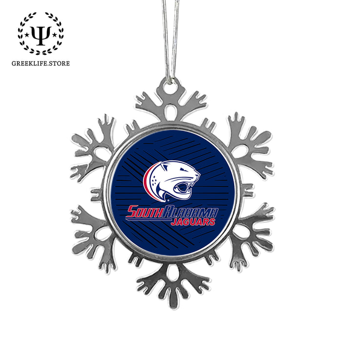 University of South Alabama Christmas Ornament - Snowflake Metal