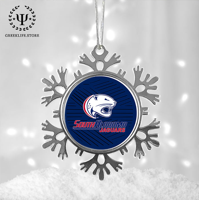 University of South Alabama Christmas Ornament - Snowflake Metal