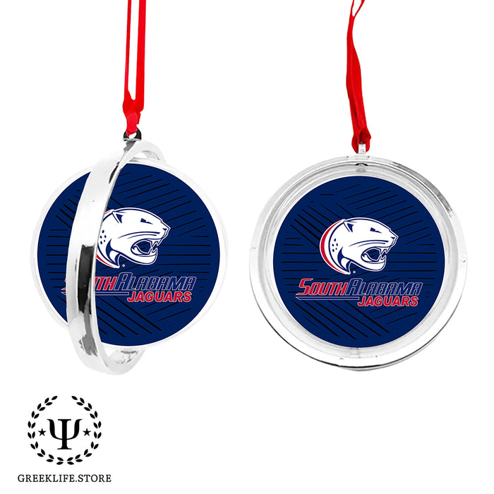 University of South Alabama Christmas Reversible Flat Round Ornament