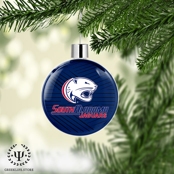 University of South Alabama Christmas Ornament Flat Round