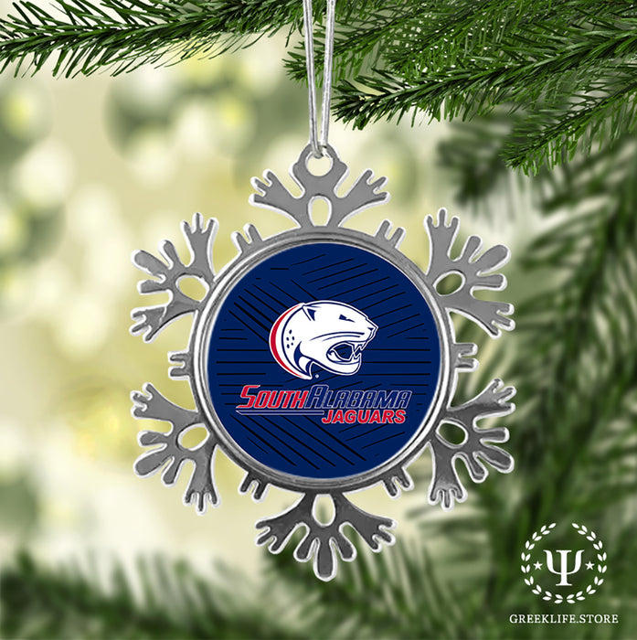 University of South Alabama Christmas Ornament - Snowflake Metal