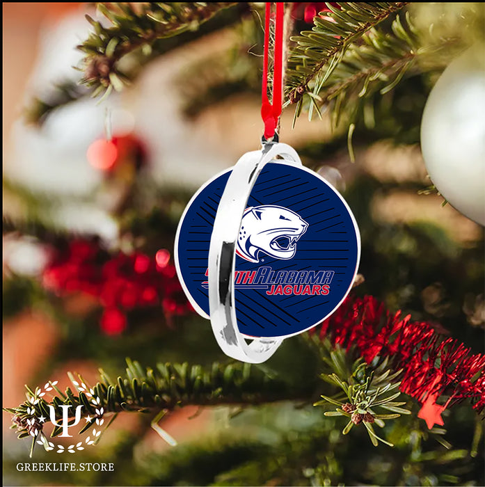 University of South Alabama Christmas Reversible Flat Round Ornament