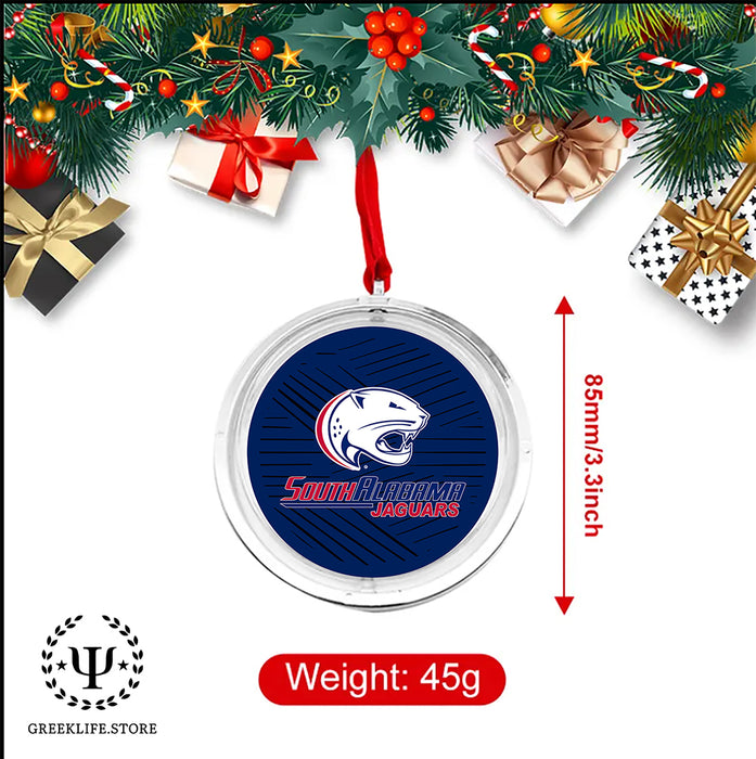 University of South Alabama Christmas Reversible Flat Round Ornament