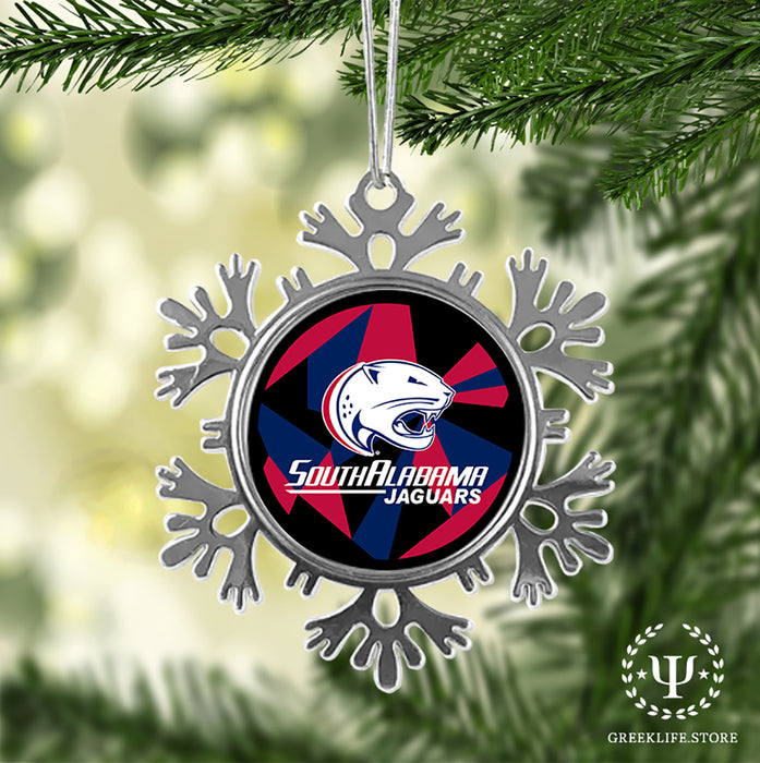 University of South Alabama Christmas Ornament - Snowflake Metal