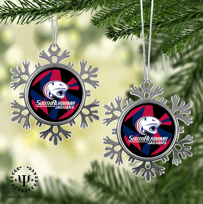 University of South Alabama Christmas Ornament - Snowflake Metal