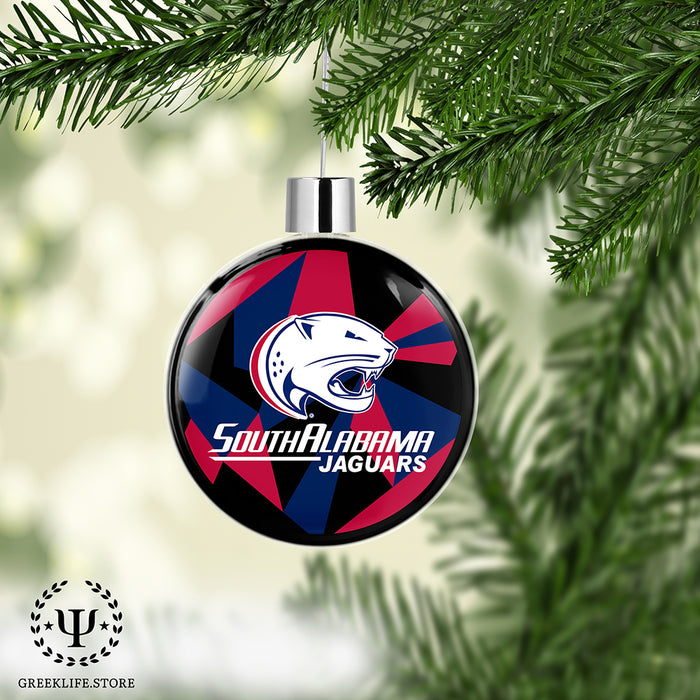 University of South Alabama Christmas Ornament Flat Round