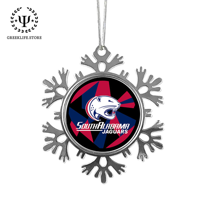 University of South Alabama Christmas Ornament - Snowflake Metal