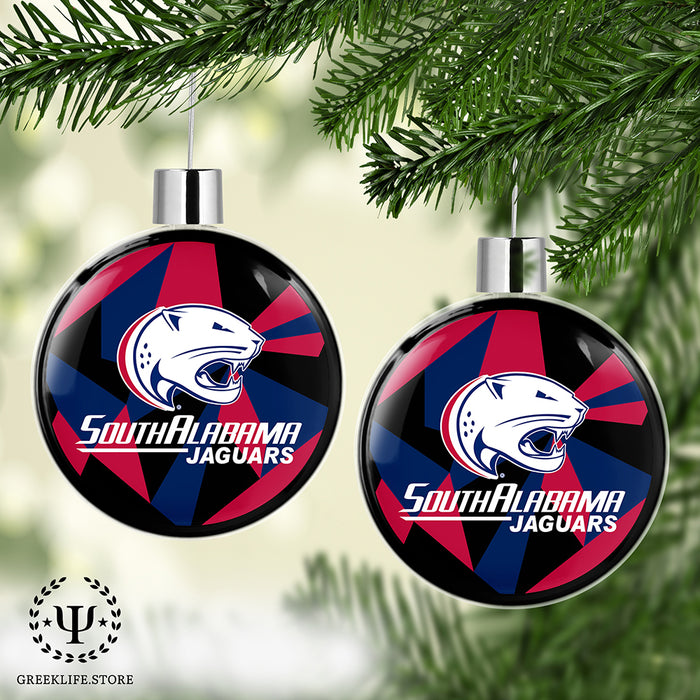 University of South Alabama Christmas Ornament Flat Round