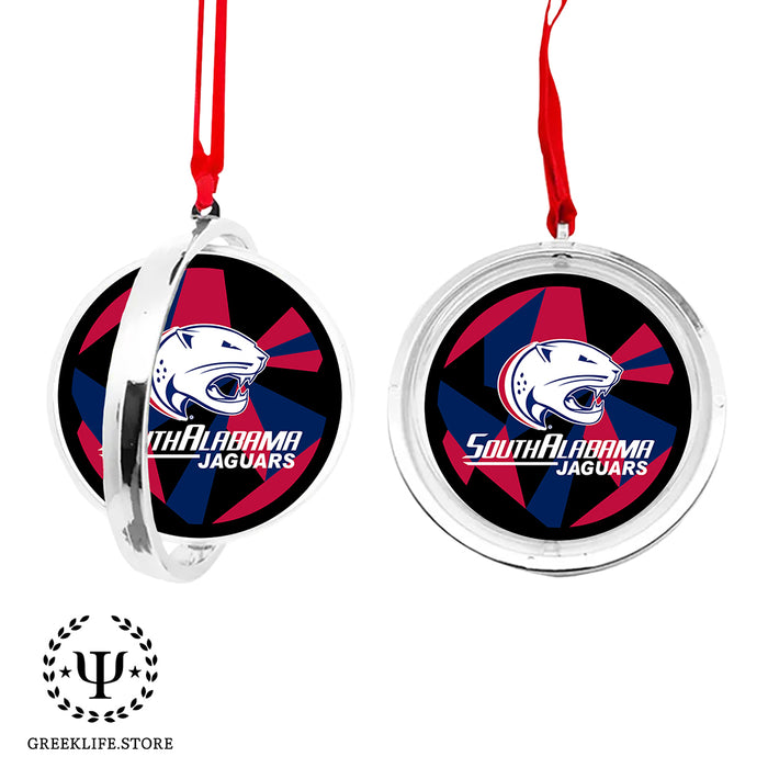 University of South Alabama Christmas Reversible Flat Round Ornament