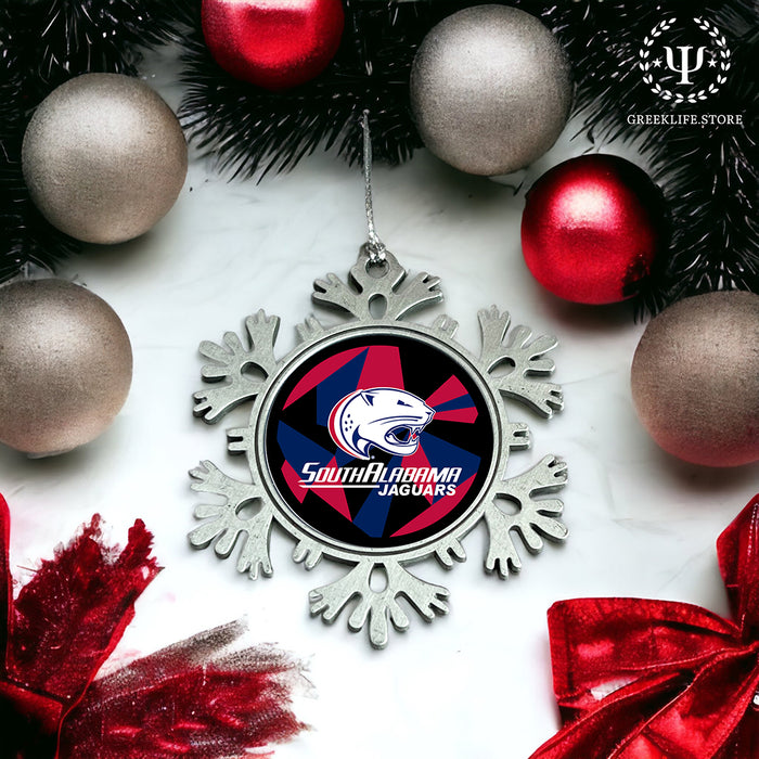 University of South Alabama Christmas Ornament - Snowflake Metal