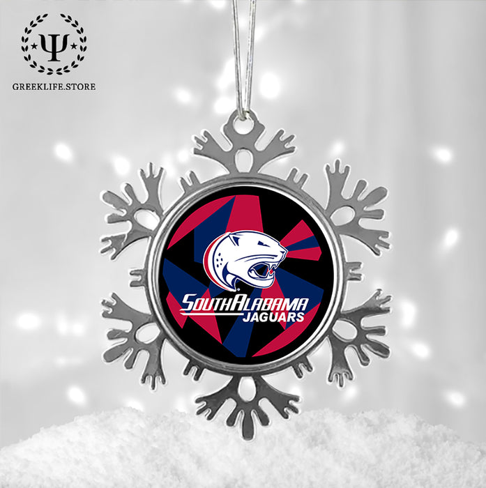University of South Alabama Christmas Ornament - Snowflake Metal