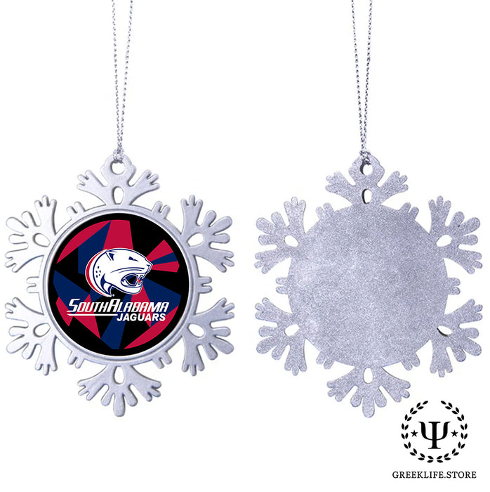 University of South Alabama Christmas Ornament - Snowflake Metal