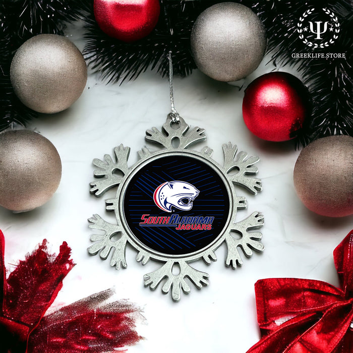 University of South Alabama Christmas Ornament - Snowflake Metal