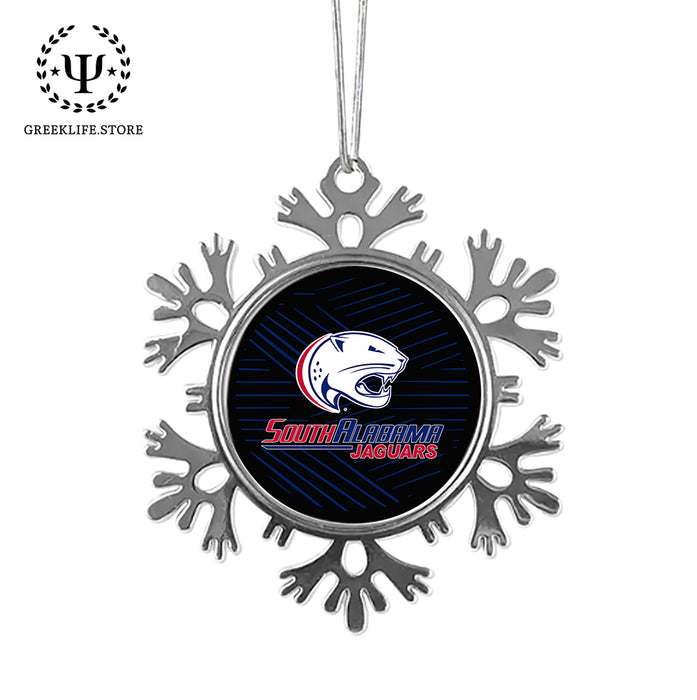 University of South Alabama Christmas Ornament - Snowflake Metal