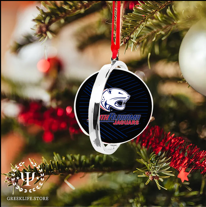 University of South Alabama Christmas Reversible Flat Round Ornament