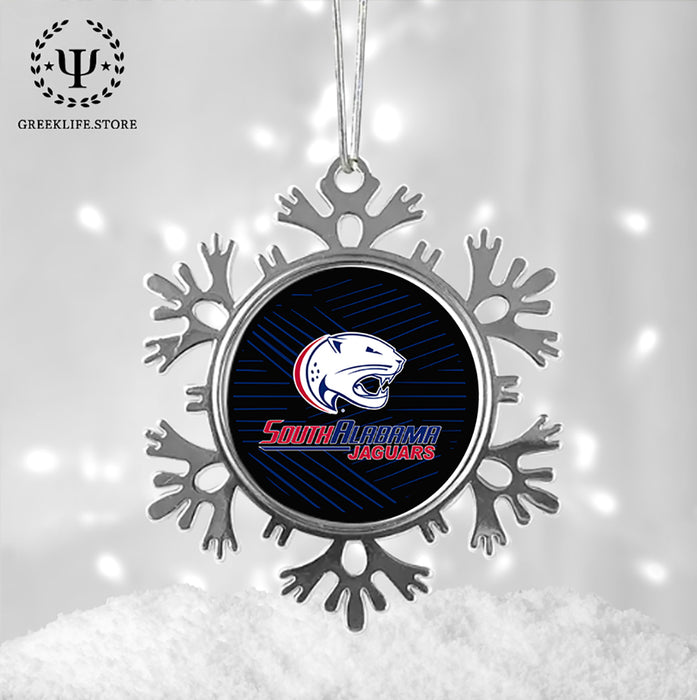 University of South Alabama Christmas Ornament - Snowflake Metal