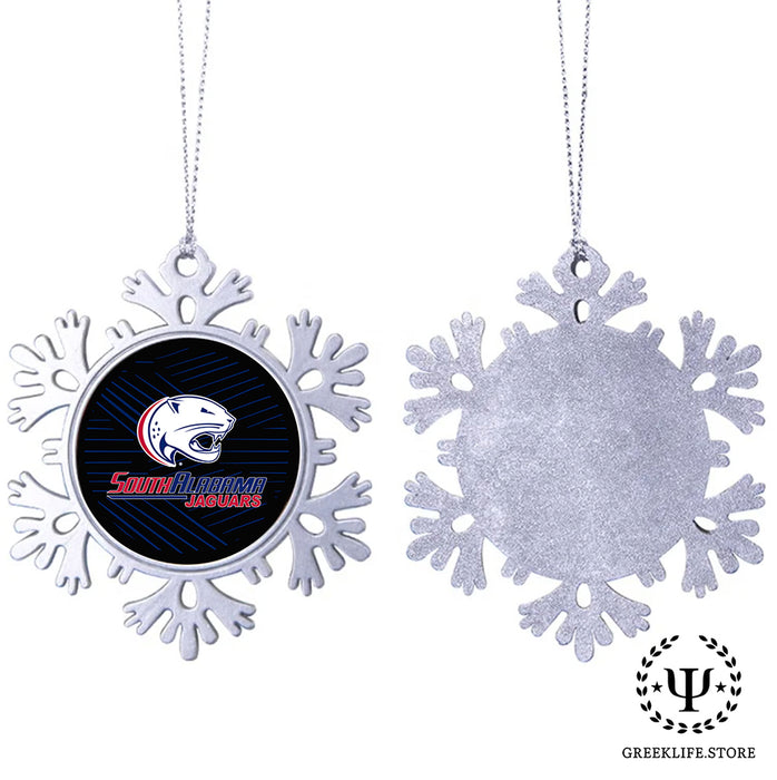 University of South Alabama Christmas Ornament - Snowflake Metal