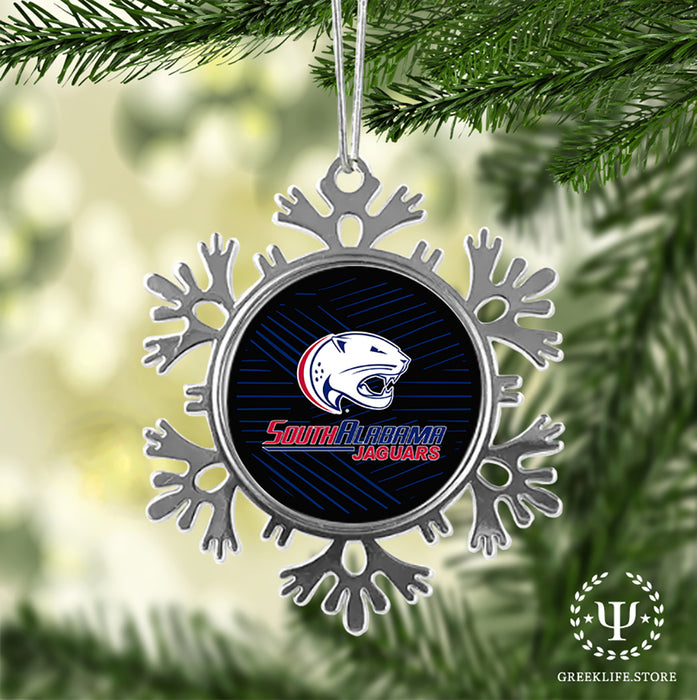 University of South Alabama Christmas Ornament - Snowflake Metal