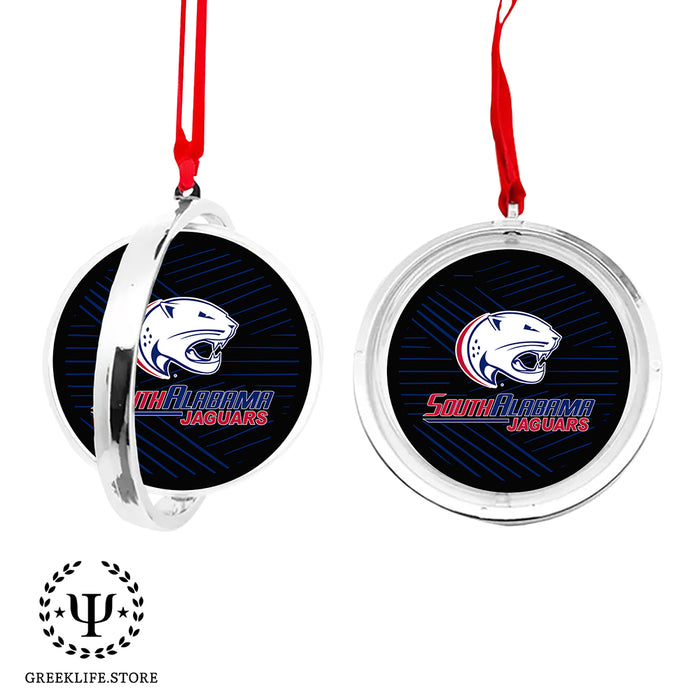 University of South Alabama Christmas Reversible Flat Round Ornament