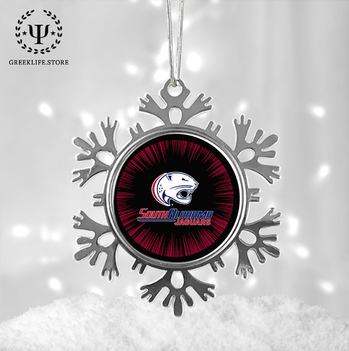 University of South Alabama Christmas Ornament - Snowflake Metal