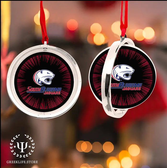University of South Alabama Christmas Reversible Flat Round Ornament
