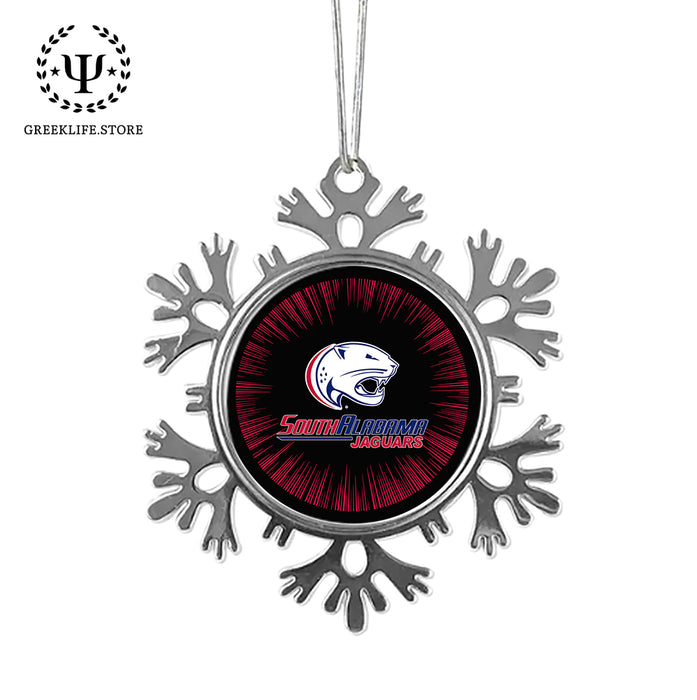 University of South Alabama Christmas Ornament - Snowflake Metal