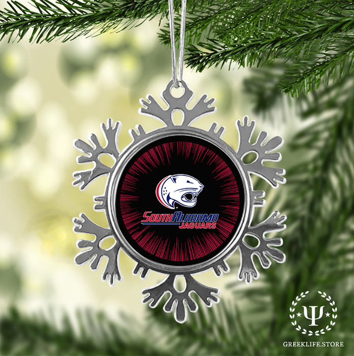 University of South Alabama Christmas Ornament - Snowflake Metal