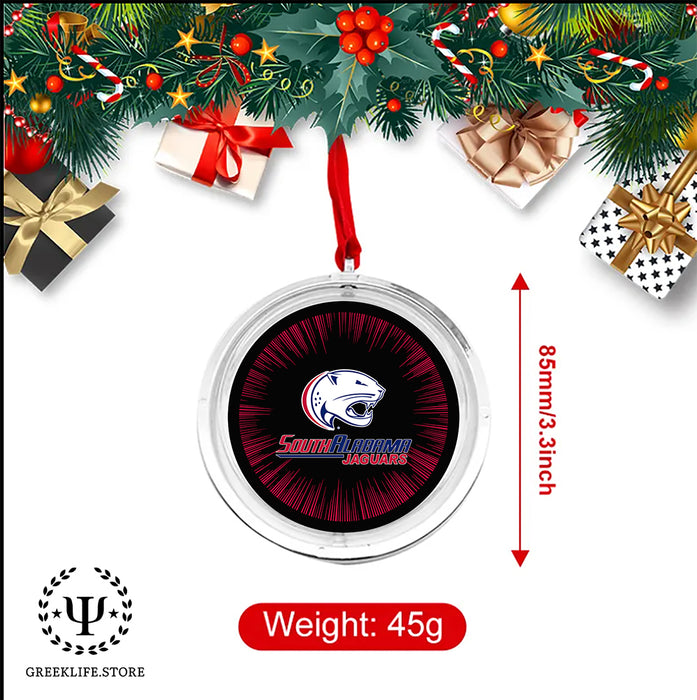 University of South Alabama Christmas Reversible Flat Round Ornament