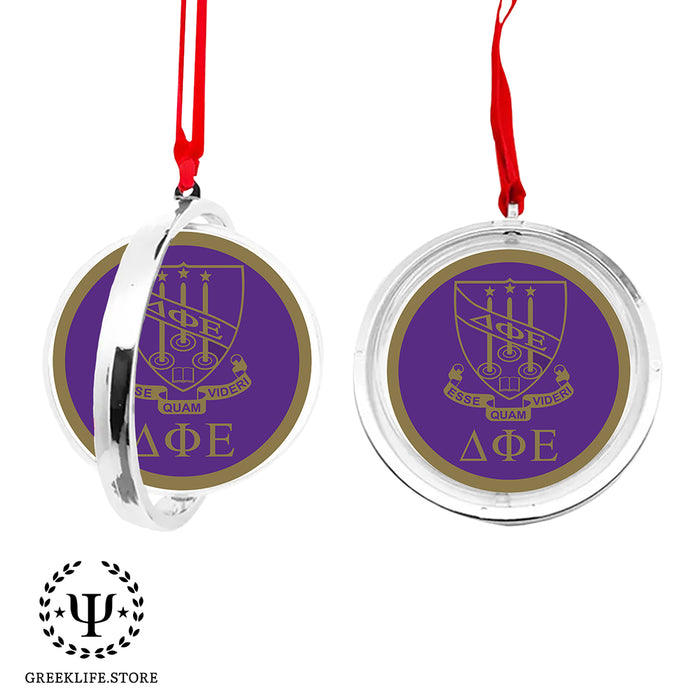 Delta Phi Epsilon Christmas Reversible Flat Round Ornament