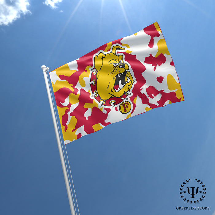 Ferris State University Flag 2×3 ft and 3×5 ft — Officially Licensed, 150D Polyester, Fade-Resistant, Ready to Hang