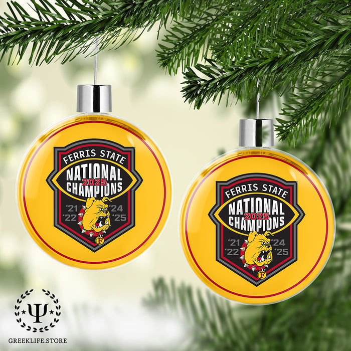 Ferris State University Christmas Ornament Flat Round