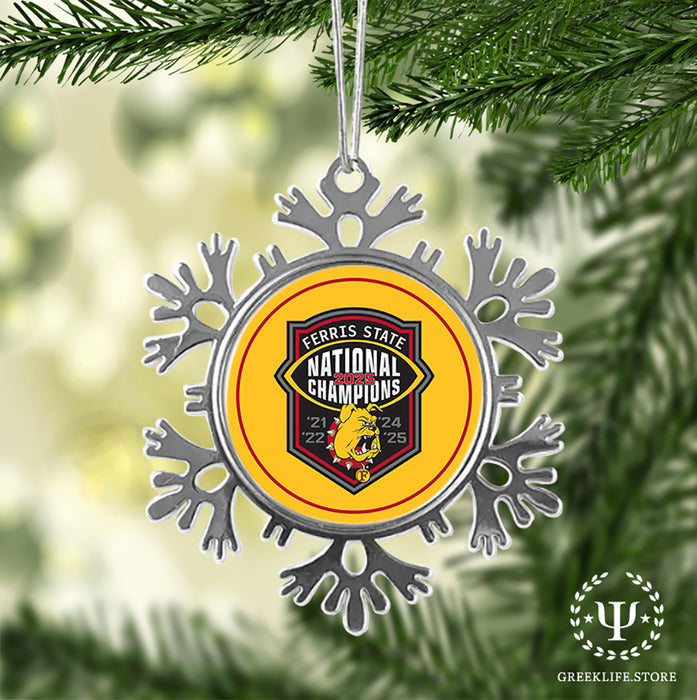 Ferris State University Christmas Ornament - Snowflake Metal