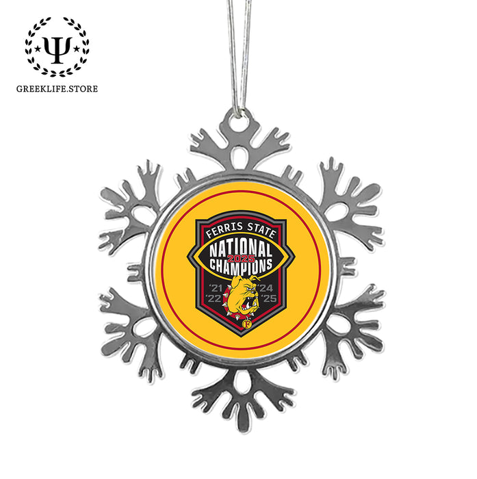 Ferris State University Christmas Ornament - Snowflake Metal