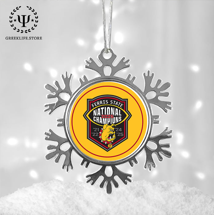 Ferris State University Christmas Ornament - Snowflake Metal