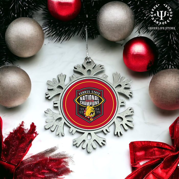 Ferris State University Christmas Ornament - Snowflake Metal