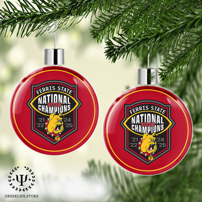 Ferris State University Christmas Ornament Flat Round