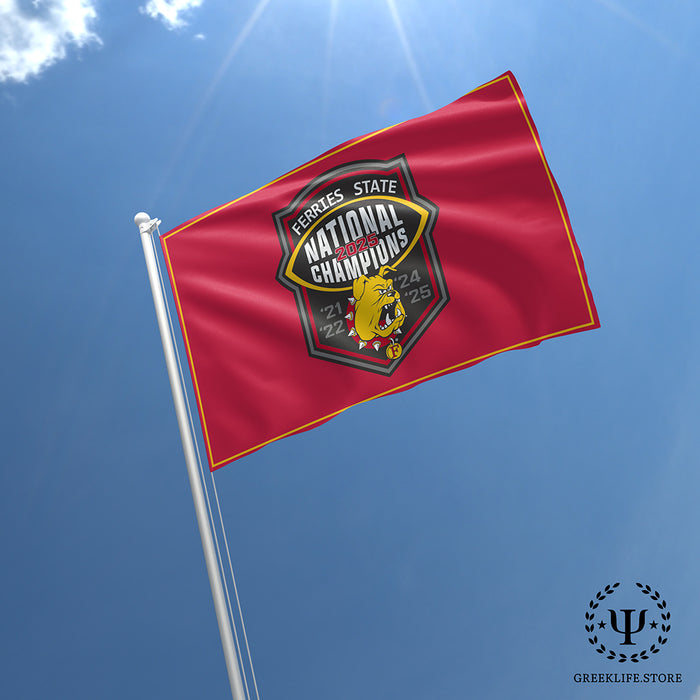 Ferris State University Flag 2×3 ft and 3×5 ft — Officially Licensed, 150D Polyester, Fade-Resistant, Ready to Hang
